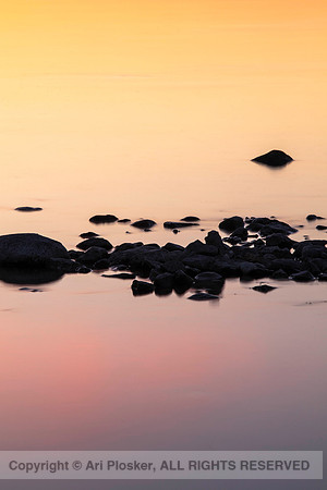 Lake Winnipeg sunset abstract reflection detail (No. 2606)