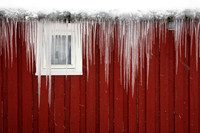 Red Hut with Icicles (No. 4433)