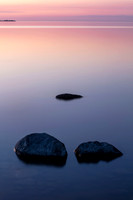 Rocks in Lake WInnipeg at sunset (No. 2612)