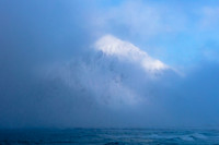 View through snowstorm at Skagsanden Beach (No. 7429)
