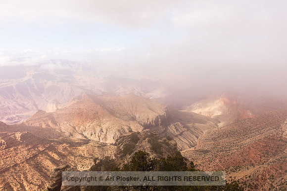 Fog at Navajo Point, Grand Canyon (No 8040)